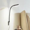 Lindby Væglamper|Væglamper > LED-læselampe Flexola, sort, kantet, stik