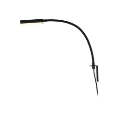 Lindby Væglamper|Væglamper > LED-læselampe Flexola, sort, kantet, stik