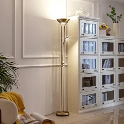 Lindby Gulvlamper|Gulvlamper > LED-læselampe Josefin, bronze, læselampe, dæmpbar