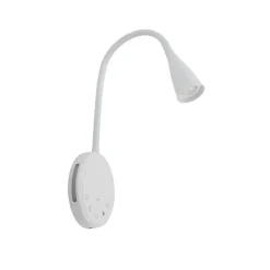 Lindby Væglamper|Væglamper > LED-læselampe Zayna, hvid, CCT, USB, dæmpbar, timer
