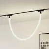 Skinnesystem ^ Lindby LED-lysslange Lumaro, længde 150 cm, tekstil, 48V
