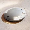 Lindby Nedgravet Udebelysning|Udendørs Spot > LED nedgravningslampe Nandita, Ø 10 cm, sølv, IP65