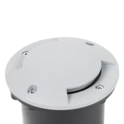 Lindby Nedgravet Udebelysning|Udendørs Spot > LED nedgravningslampe Nandita, Ø 10 cm, sølv, IP65