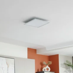 Arbejdsrum/Kontor|Gang ^ Lindby LED-panel Enhife, hvid, 40 x 40 cm, metal, 4.000 K