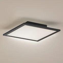 Lindby Arbejdsrum/Kontor|Gang > LED-panel Enhife, sort, 30 x 30 cm, metal, 4.000K