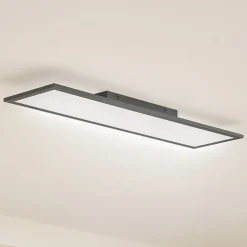 Lindby Arbejdsrum/Kontor|Gang > LED-panel Enhife, sort, 80 x 20 cm, metal, 4.000K