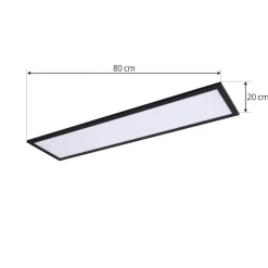 Lindby Arbejdsrum/Kontor|Gang > LED-panel Enhife, sort, 80 x 20 cm, metal, 4.000K