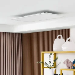 Lindby Arbejdsrum/Kontor|Gang > LED-panel Lamin, hvid, 80 cm, CCT, dæmpbar, fjernbetjening