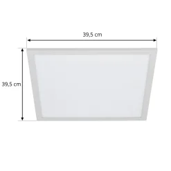 Lindby Arbejdsrum/Kontor > LED-panel Lamin, hvid, 40 cm, CCT, dæmpbar, fjernbetjening