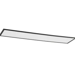 Lindby Arbejdsrum/Kontor|Loftlamper > LED-panel Lamin, sort, 120 cm, CCT, dæmpbar, fjernbetjening