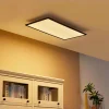 Lindby Arbejdsrum/Kontor > LED-panel Lamin, sort, 80 cm, CCT, dæmpbar, fjernbetjening