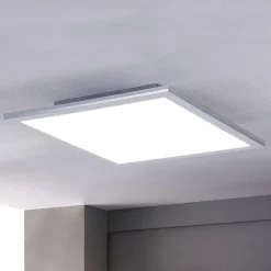 Arbejdsrum/Kontor|Gang ^ Lindby LED-panel Livel, CCT, 62 cm x 62 cm, fjernbetjening