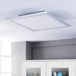 Arbejdsrum/Kontor|Gang ^ Lindby LED-panel Livel, CCT, 62 cm x 62 cm, fjernbetjening