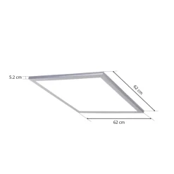 Arbejdsrum/Kontor|Gang ^ Lindby LED-panel Livel, CCT, 62 cm x 62 cm, fjernbetjening