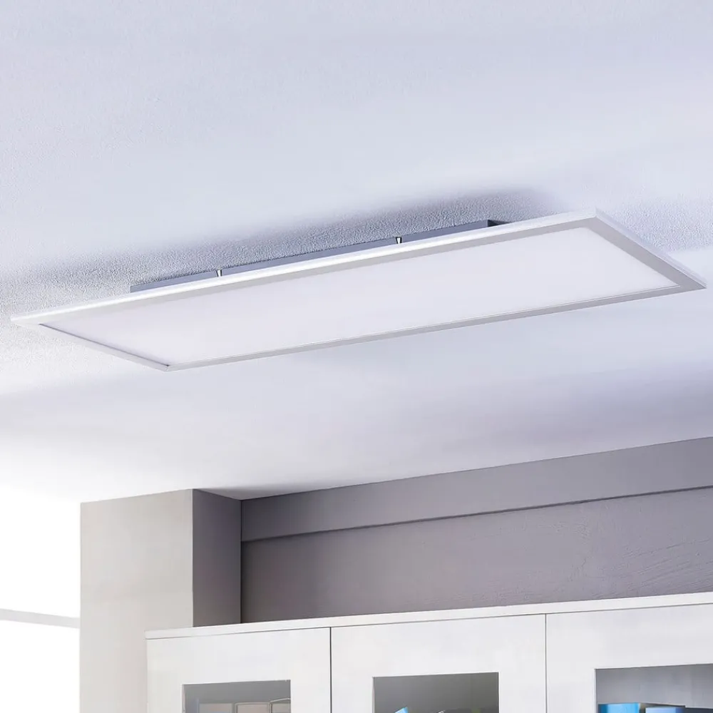 Arbejdsrum/Kontor|Gang ^ Lindby LED-panel Livel, CCT, 120 cm x 30 cm, fjernbetjening