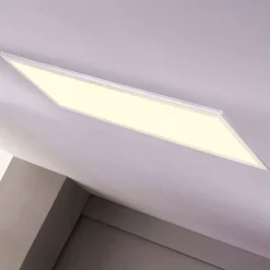 Arbejdsrum/Kontor|Gang ^ Lindby LED-panel Livel, CCT, 120 cm x 30 cm, fjernbetjening