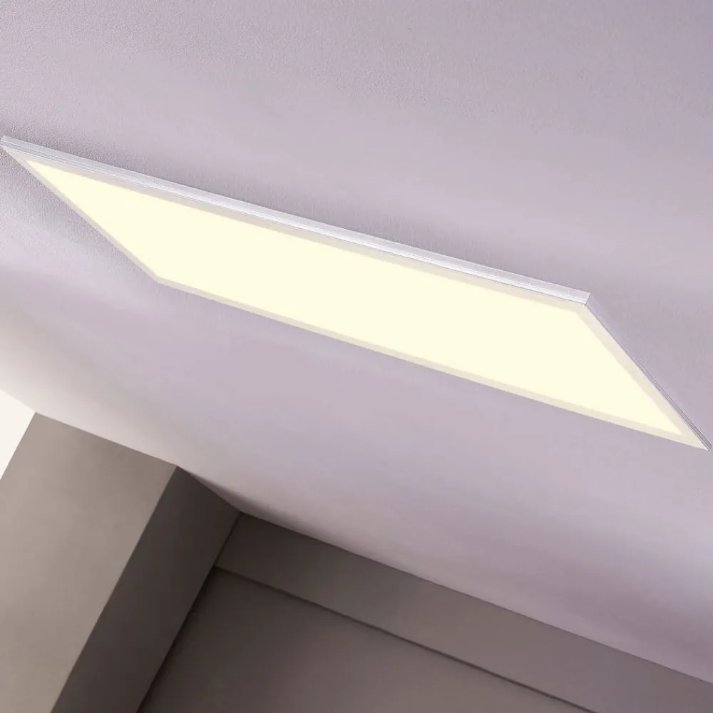 Arbejdsrum/Kontor|Gang ^ Lindby LED-panel Livel, CCT, 120 cm x 30 cm, fjernbetjening