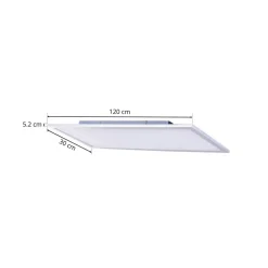 Arbejdsrum/Kontor|Gang ^ Lindby LED-panel Livel, CCT, 120 cm x 30 cm, fjernbetjening