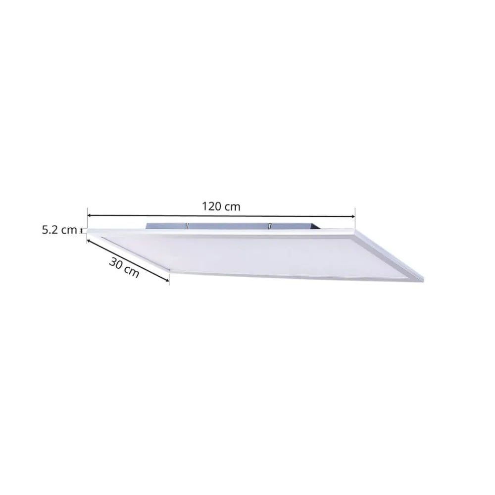 Arbejdsrum/Kontor|Gang ^ Lindby LED-panel Livel, CCT, 120 cm x 30 cm, fjernbetjening
