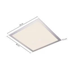 Lindby Arbejdsrum/Kontor|Gang > LED-panel Livel, 4000K, 40 cm x 40 cm, sølv, metal