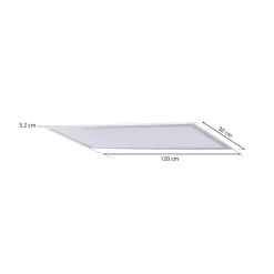 Lindby Arbejdsrum/Kontor|Gang > LED-panel Livel, 4000K, 120cm x 30cm, sølv, metal