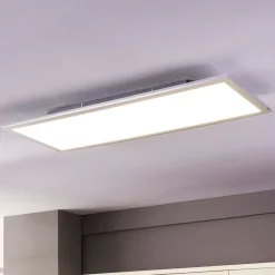 Arbejdsrum/Kontor|Gang ^ Lindby LED-panel Livel, sæt med 2, 4.000 K, 80 x 30 cm, sølv