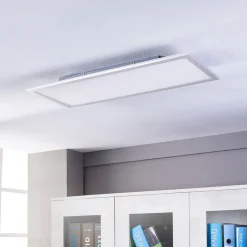 Arbejdsrum/Kontor|Gang ^ Lindby LED-panel Livel, sæt med 2, 4.000 K, 80 x 30 cm, sølv
