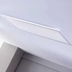 Arbejdsrum/Kontor|Gang ^ Lindby LED-panel Livel, sæt med 2, 4.000 K, 80 x 30 cm, sølv