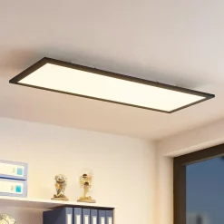 Lindby Arbejdsrum/Kontor|Gang > LED-panel Nelios, 80 x 30 cm, CCT, sort, metal