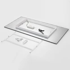 Arbejdsrum/Kontor|Gang ^ Lindby LED-panel Nelios, 120 x 60 cm, CCT, sort, metal