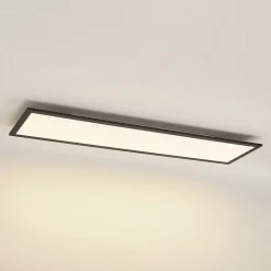 Lindby Arbejdsrum/Kontor|Gang > LED-panel Nelios, 120 x 30 cm, CCT, sort, metal