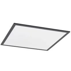 Lindby Arbejdsrum/Kontor|Loftlamper > LED-panel Nelios, 62 x 62 cm, CCT, sort, metal