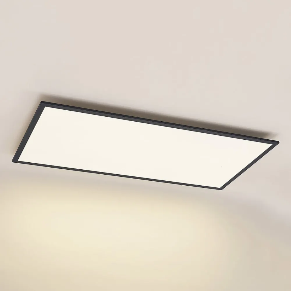 Lindby Arbejdsrum/Kontor|Gang > LED-panel Nelios, 120 x 60 cm, 4000K, sort, metal