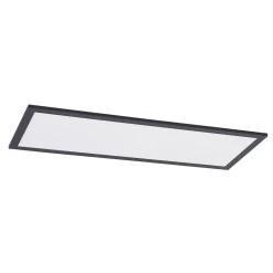 Lindby Arbejdsrum/Kontor|Gang > LED-panel Nelios, 80 x 30 cm, 4.000K, sort, metal