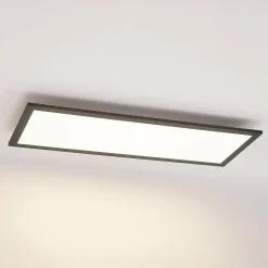 Lindby Arbejdsrum/Kontor|Gang > LED-panel Nelios, 80 x 30 cm, 4.000K, sort, metal