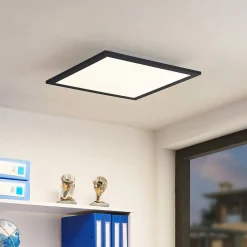 Lindby Arbejdsrum/Kontor > LED-panel Nelios, 40 x 40 cm, 4.000K, sort, metal