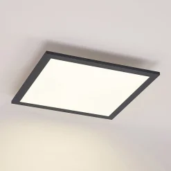 Lindby Arbejdsrum/Kontor > LED-panel Nelios, 40 x 40 cm, 4.000K, sort, metal