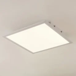 Arbejdsrum/Kontor|Loftlamper ^ Lindby LED-panel Quais, 40 x 40 cm, hvid, aluminium, 4.000K