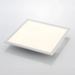 Arbejdsrum/Kontor|Loftlamper ^ Lindby LED-panel Quais, 40 x 40 cm, hvid, aluminium, 4.000K