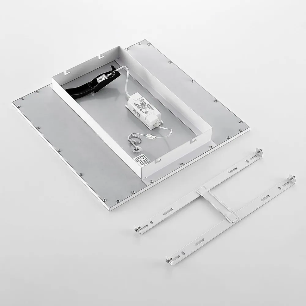 Arbejdsrum/Kontor|Loftlamper ^ Lindby LED-panel Quais, 40 x 40 cm, hvid, aluminium, 4.000K