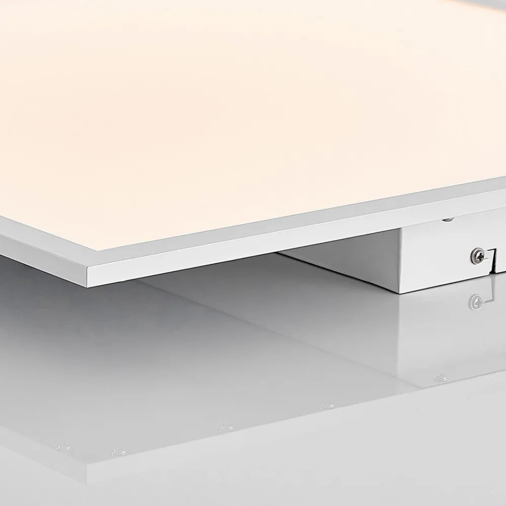 Lindby Arbejdsrum/Kontor > LED-panel Quais, 60 x 60 cm, hvid, aluminium, 4.000K