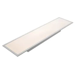 Lindby Arbejdsrum/Kontor|Gang > LED-panel Stenley, 4.000 K, 120 cm x 30 cm, sølv/hvid