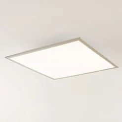 Arbejdsrum/Kontor|Gang ^ Lindby LED-panel Stenley, 4.000 K, 60 cm x 60 cm, sølv/hvid