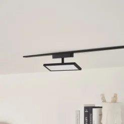 Lindby Skinnesystem > LED-panel 48V Lumaro, sort, aluminium, længde 20 cm, dæmpbar