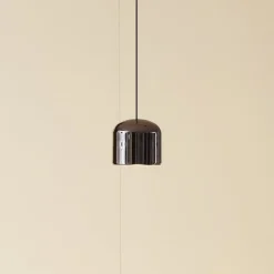 Skinnesystem ^ Lindby LED-pendellampe Lumaro,sort,Ø8,2cm,aluminium,48V,dæmpbar