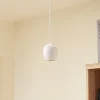 Lindby Skinnesystem > LED-pendellampe Lumaro, hvid, Ø 6,2 cm, 48V, dæmpbar