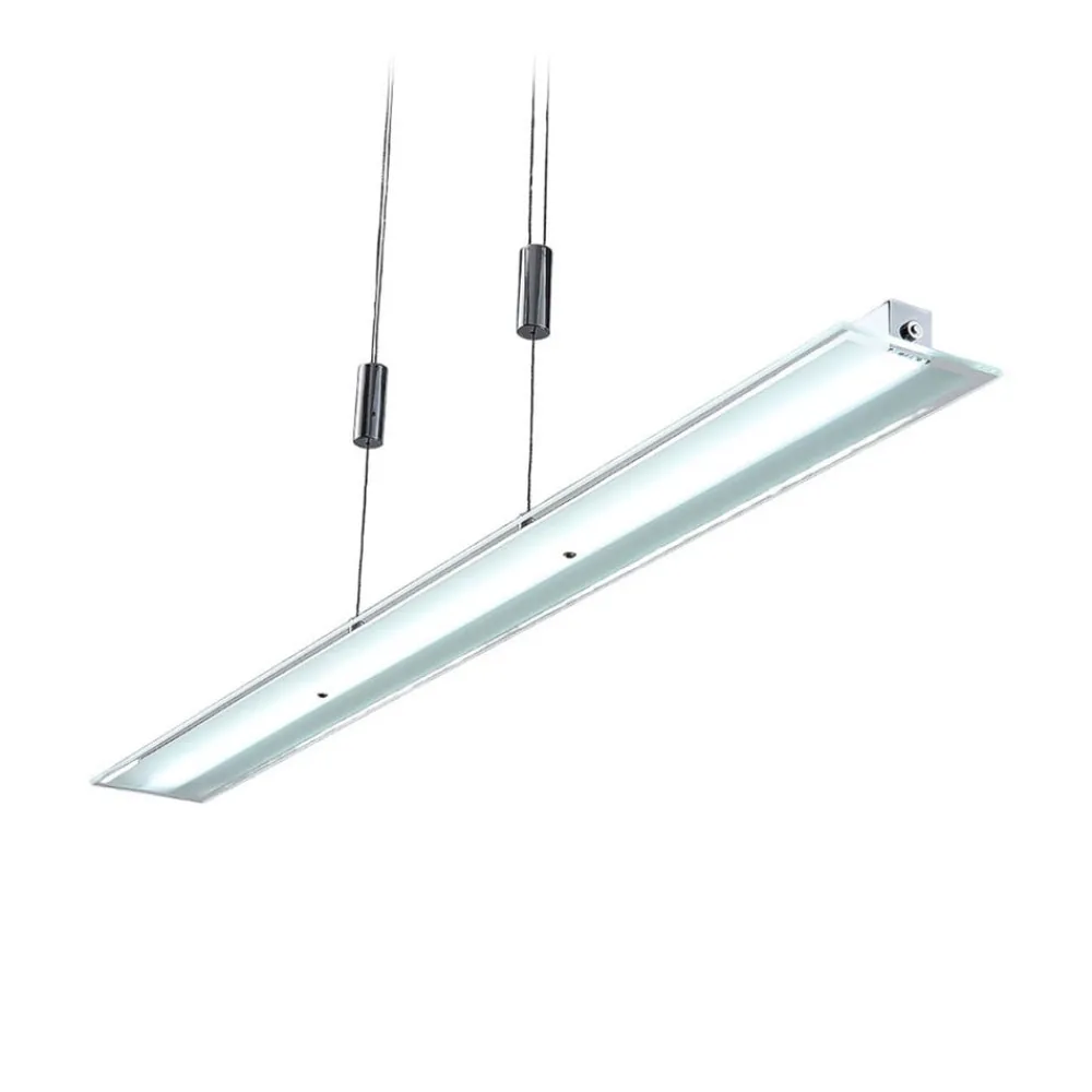 Arbejdsrum/Kontor|Pendellamper ^ Lindby LED-pendellampe Sladja, krom, glas, touchdæmper