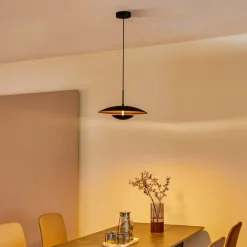 Lindby Pendellamper|Pendellamper > LED-pendel Tiama, metal, sort/guld, Ø 40 cm