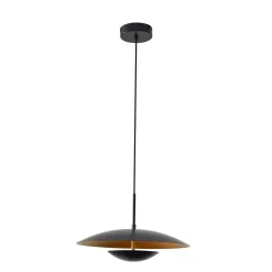 Lindby Pendellamper|Pendellamper > LED-pendel Tiama, metal, sort/guld, Ø 40 cm