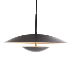 Lindby Pendellamper|Pendellamper > LED-pendel Tiama, metal, sort/guld, Ø 40 cm